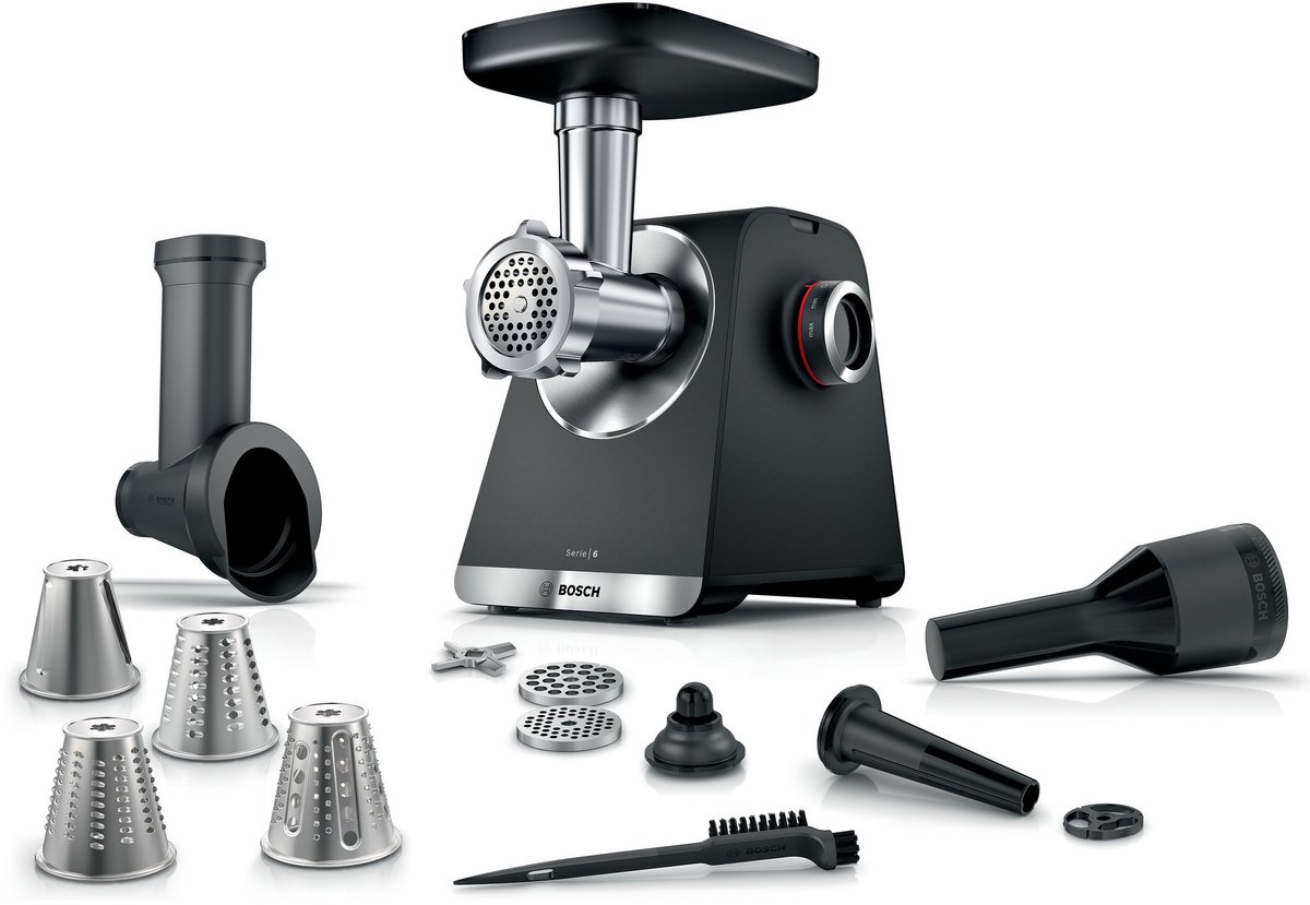 Bosch MFWS640B Vleesmolen - MultiPower - 2100 W - Zwart & Zilver