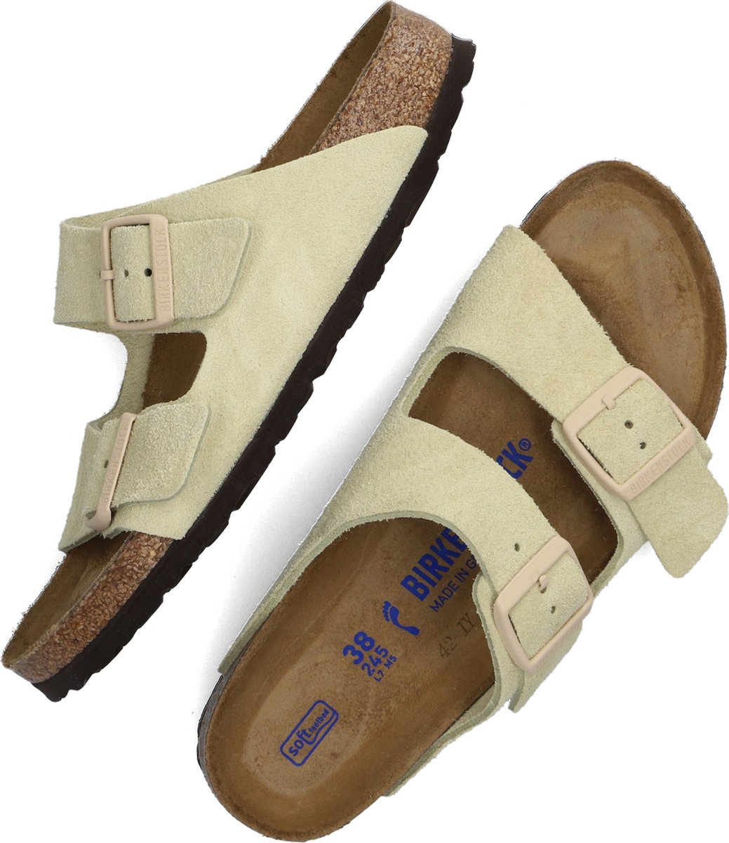 Birkenstock- maat 38 - Arizona Dames Slippers - Almond