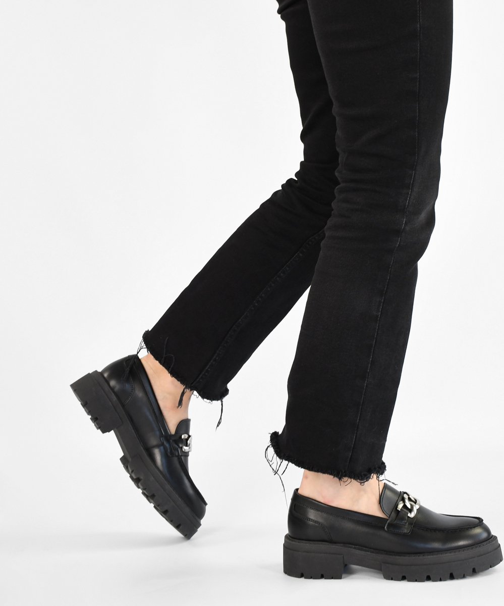 PS Poelman - Maat 39 - ROCKLAND Dames Loafers - Instappers - Zwart