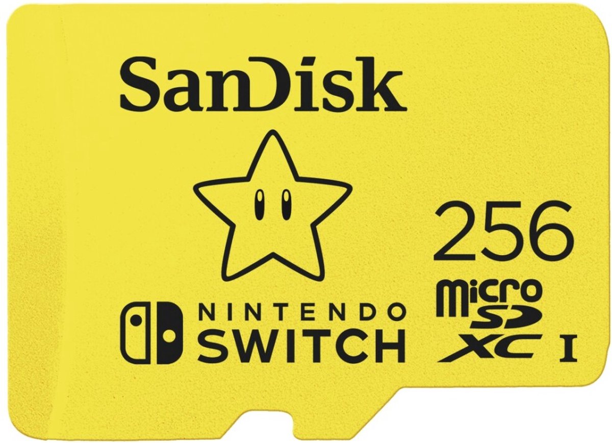 SD kaart, Nintendo Switch, 256 GB, microSDXC, geel