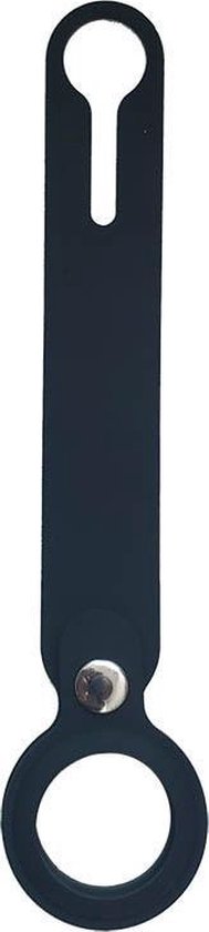 AirTag Silicone Lus Sleutelhanger - Zwart - One Size