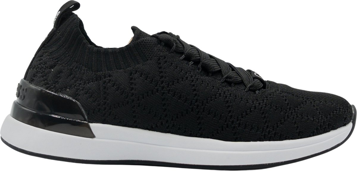 sneaker, zwart, katoenen?, knit, zool