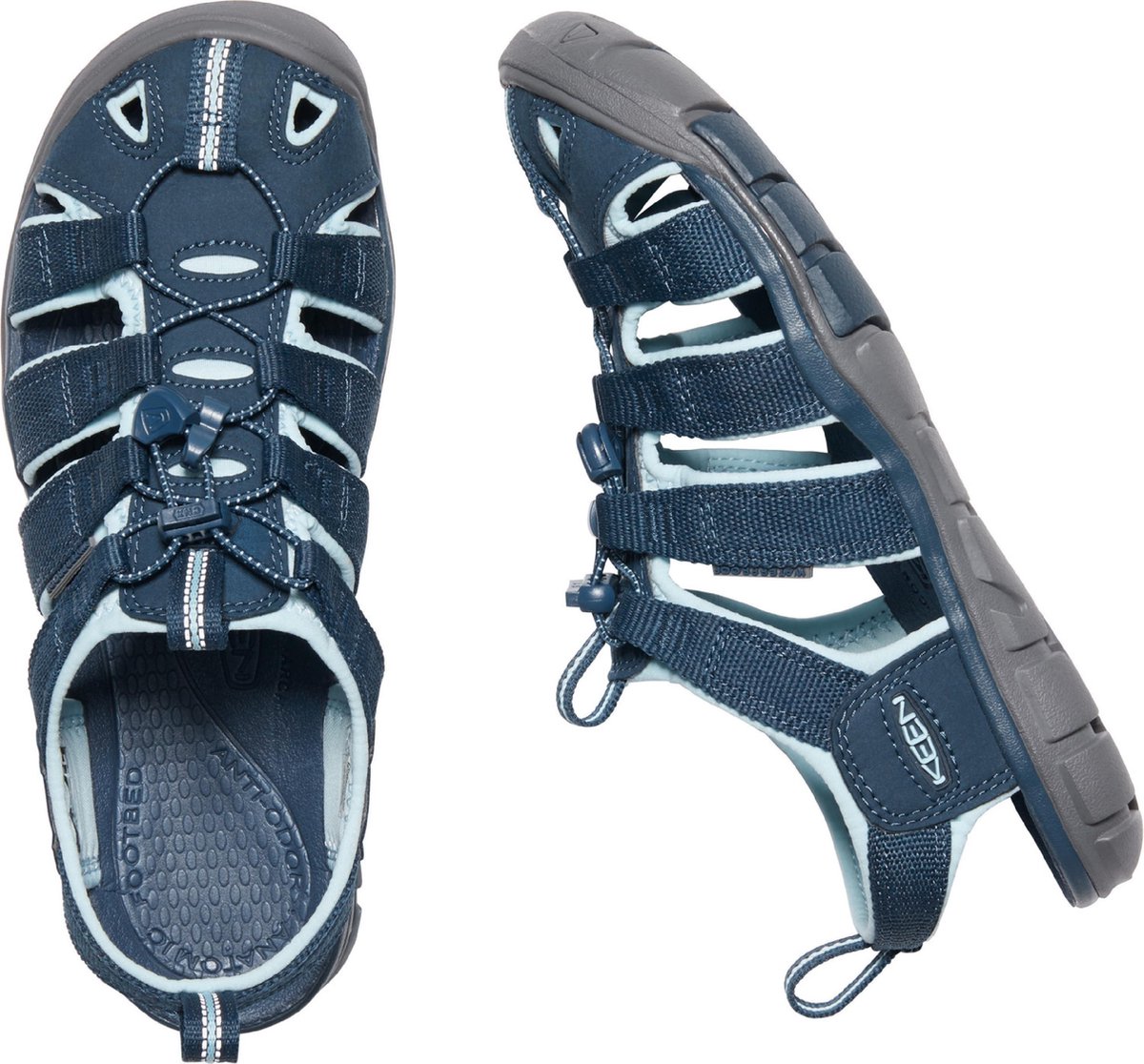 Keen  | Maat 42  Clearwater Dames Wandelsandalen Navy/Blue Glow | Blauw | Polyester