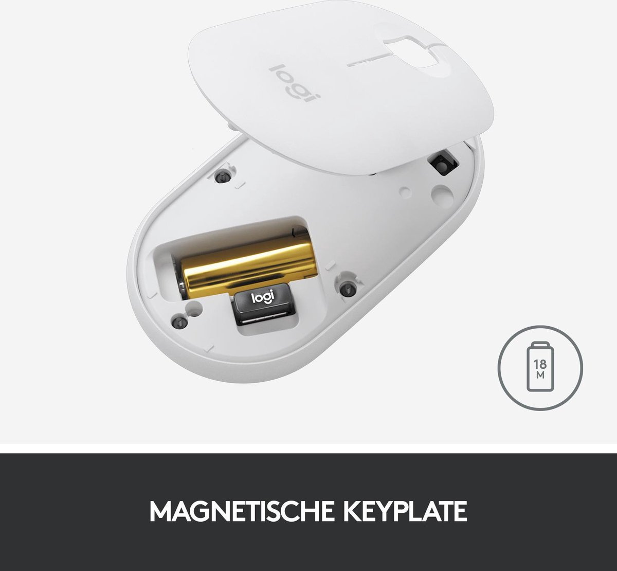 Logitech Pebble M350 - Draadloze Bluetooth Muis - Wit