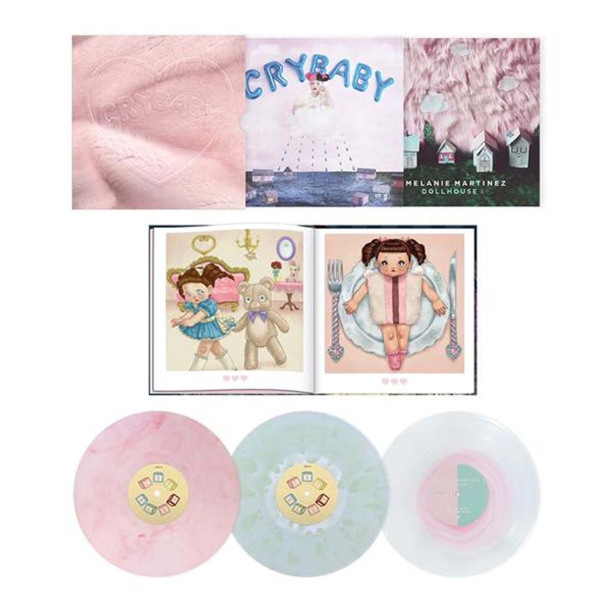 vinyl, LP, pink marbled, colored vinyl, children's book art