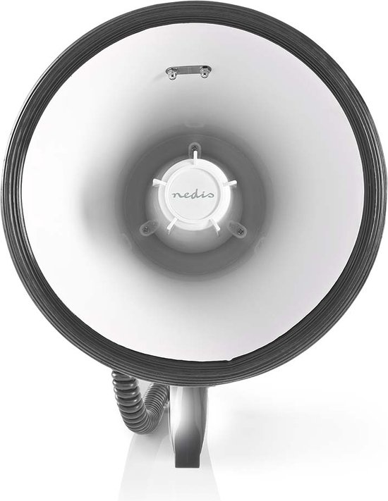 Nedis Megafoon - Maximaal bereik: 1500 m - Maximale volume: 135 dB - Afneembare Microfoon - Ingebouw