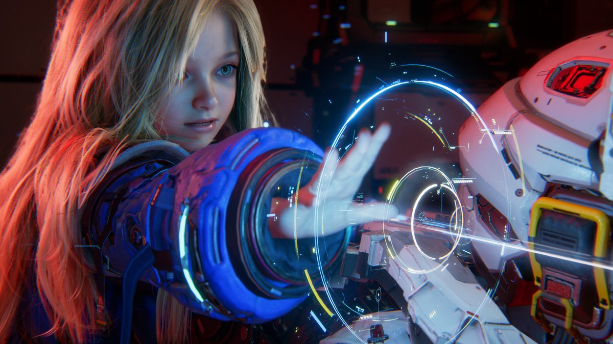 space suit, astronaut, gloves, futuristic, holographic circle