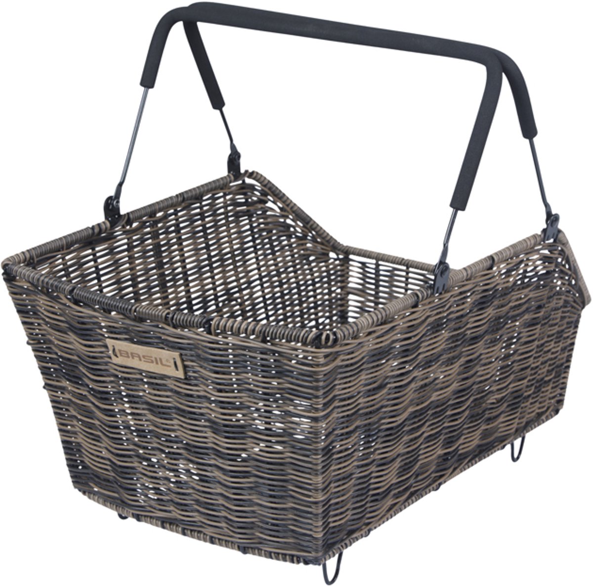Basil Cento Rattan Look Multi System Fietsmand - Achter - Kunststof rotan - Bruin -22 Liter