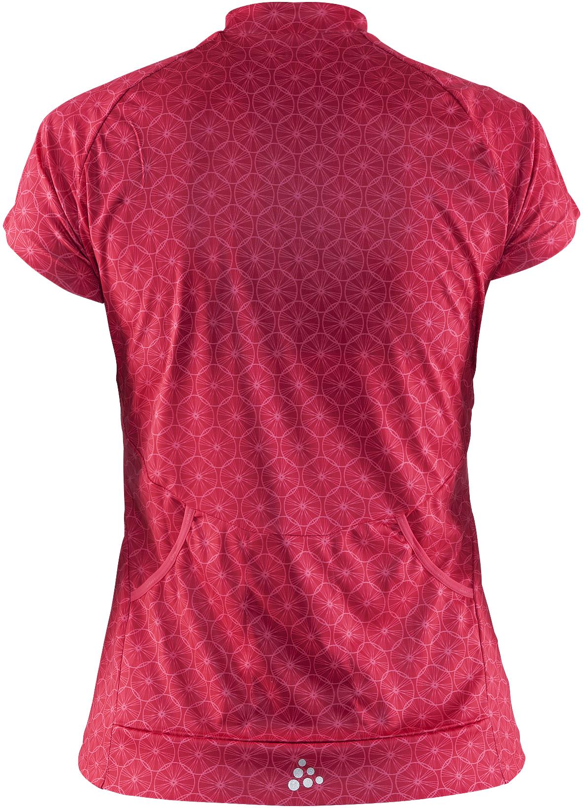 Craft Velo Graphic Jersey - Maat S - Dames Fietsshirt korte mouwen Rood