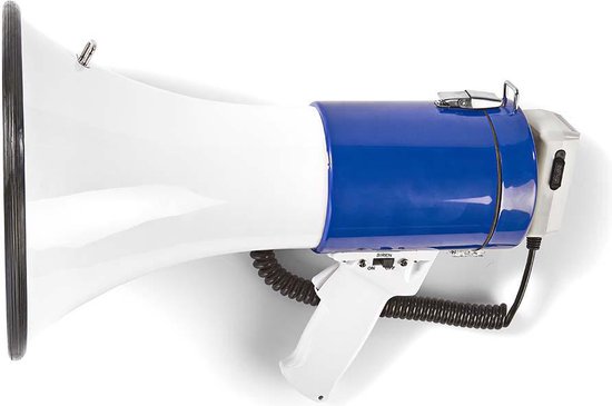 Nedis Megafoon - Maximaal bereik: 1500 m - Maximale volume: 135 dB - Afneembare Microfoon - Ingebouw
