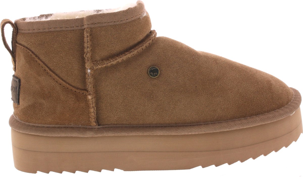 Warmbat  - Maat 39 - Durack Women Suede Boot Dames Laarzen - Cognac