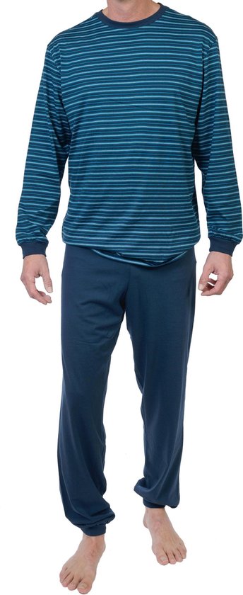 Schiesser Heren Pyjama - Donkerblauw - Maat L