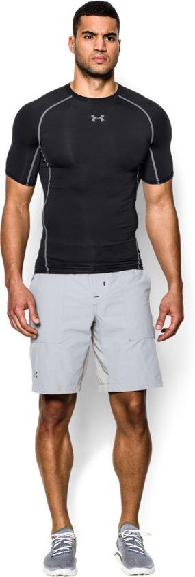 Under Armour  - Maat M - HG Armour SS Heren Sportshirt - Zwart