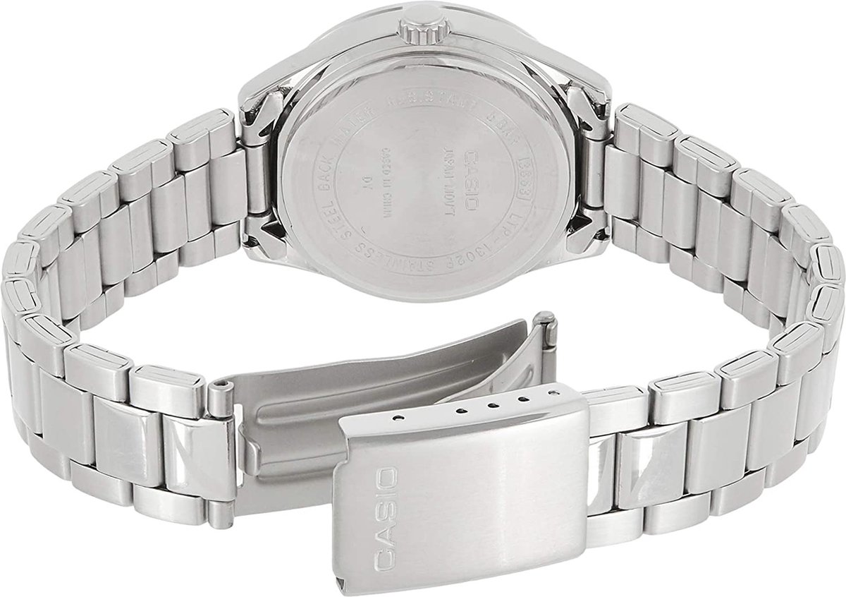 Casio LTP 1302PD 7A1VEG Dames horloge zilver-30 mm