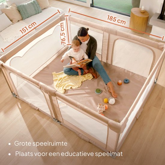 Lionelo Florence Easy Fold - Grondbox Baby Box - Box - Snel - met met