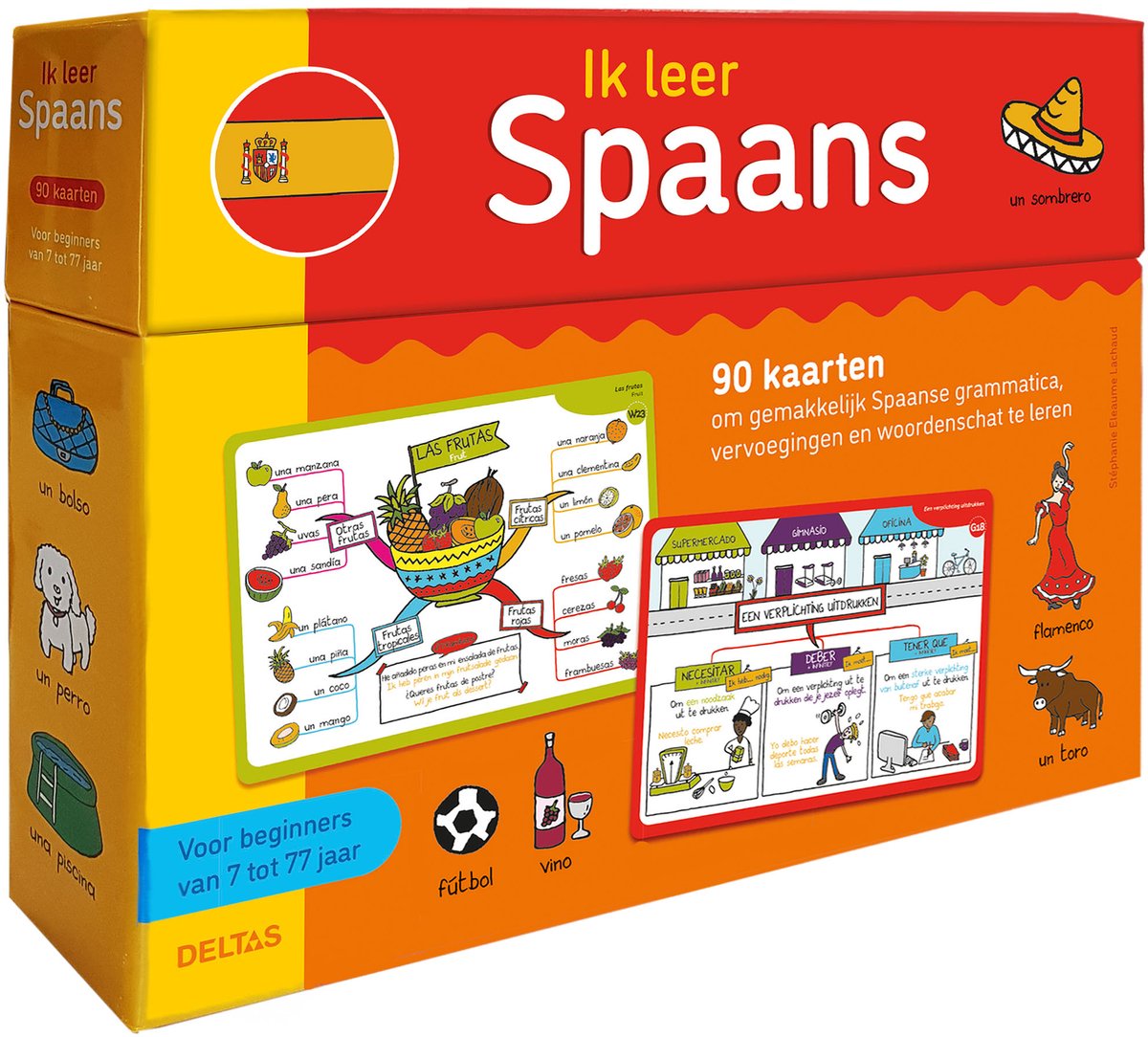 taalspel, Spaans, 90 kaarten, beginners, educatief