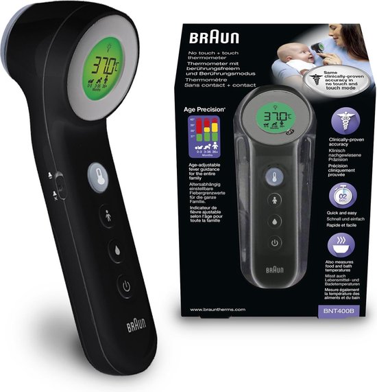Braun BNT400 Black thermometer
