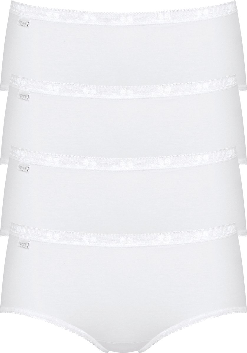 sloggi - Maat 44 - Basic+ Dames Midi slip - 4-pack - Wit