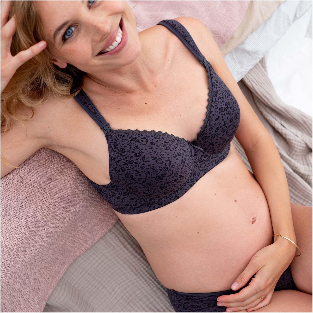 Prénatal - Maat 75C - Voedingsbh / Zwangerschapsbeha - Zwangerschapskleding - Grijs