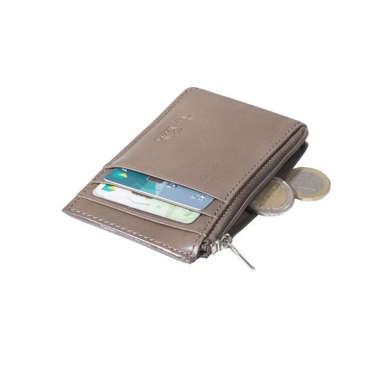 Tony Perotti Creditcardhouder met ritsvakje - Taupe