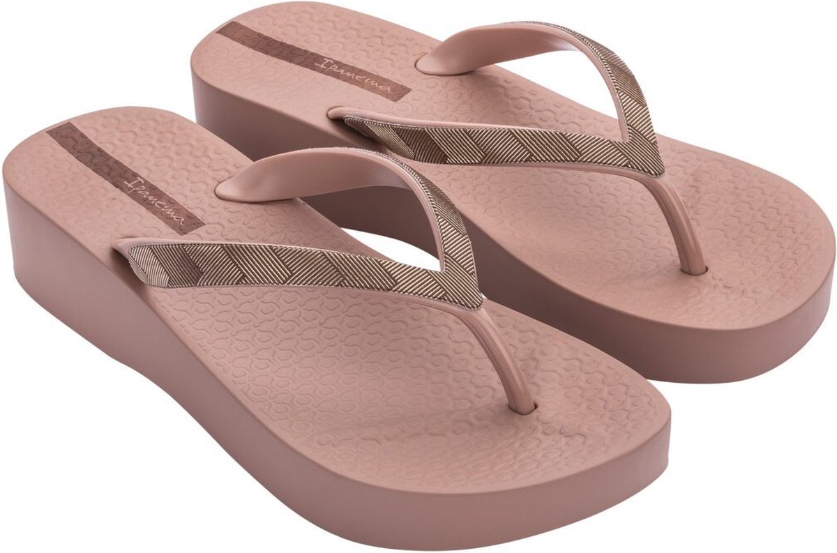slippers, sandalen, flip-flops, platform, roze