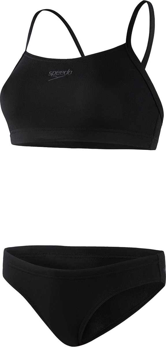 sport-bikini, zwart, bralet, zwemkleding, eenvoudig