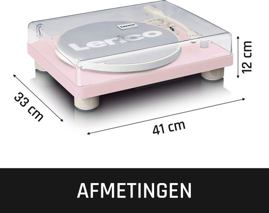 Lenco LS-50PK - Platenspeler met ingebouwde Speakers - USB Encoding - Extra Naald - Roze