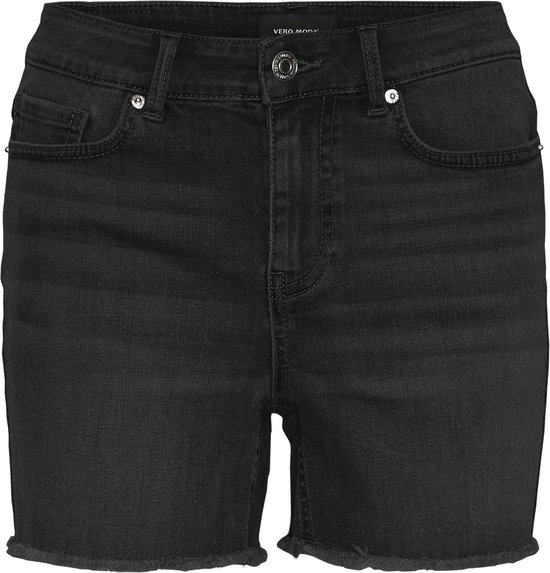 Vero Moda - Maat L - Broek Vmpeach Mr Short Shorts Mix Noos Black Denim Dames