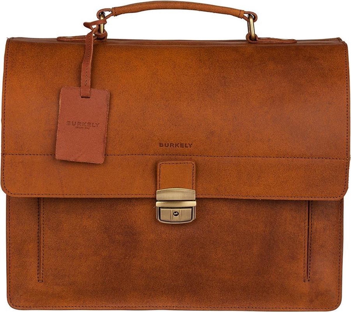 Burkely Vintage Scott Briefcase 2-Comp - Aktetas - Cognac