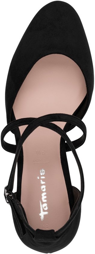 sandal, high heel, black, ankle strap, closed toe