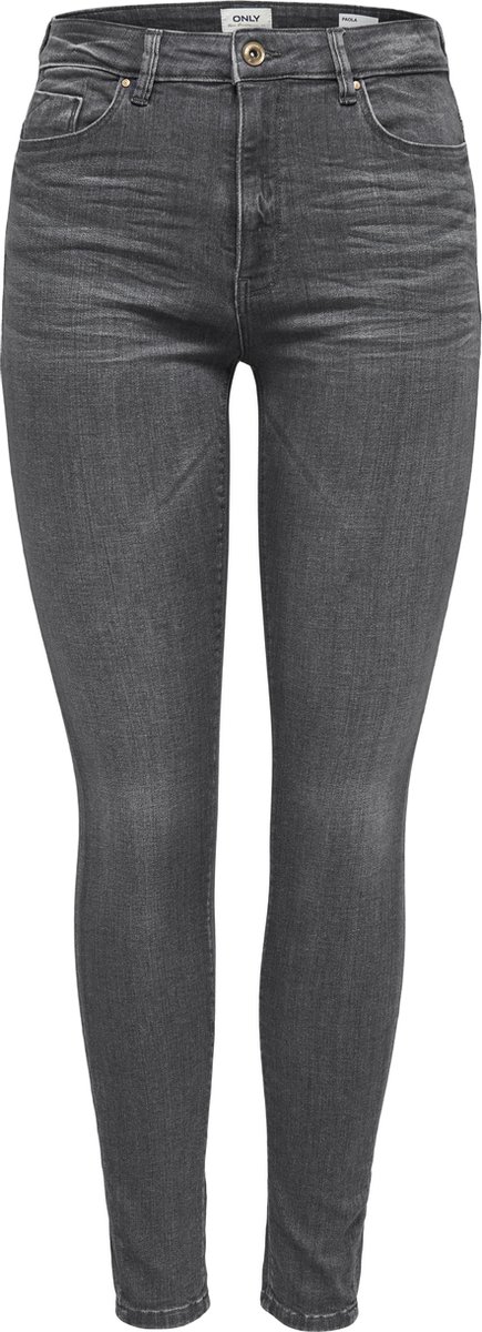 jeans, grijs, effen, slim fit, -
