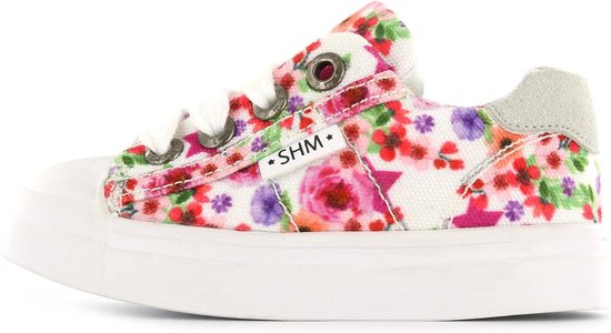 floral patroon, canvas schoen, sneaker, veterschoen, lage schoen