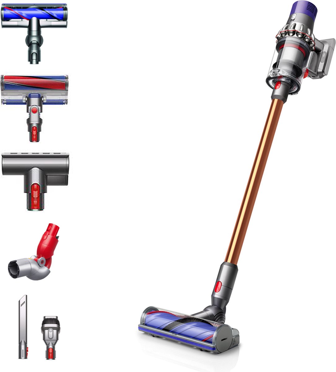 Dyson Cyclone V10 Absolute - Steelstofzuiger - Koper - 150 Air Watts - Lange batterijduur