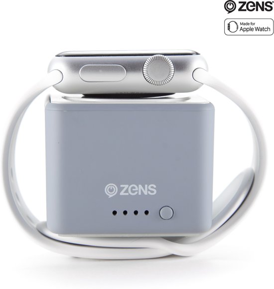 ZENS Qi Apple Watch Powerbank 1300mAh - Grijs