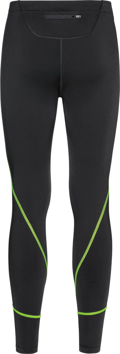 ODLO Maat M Tights GOD JUL Mannen Sportlegging - Black-safety yellow