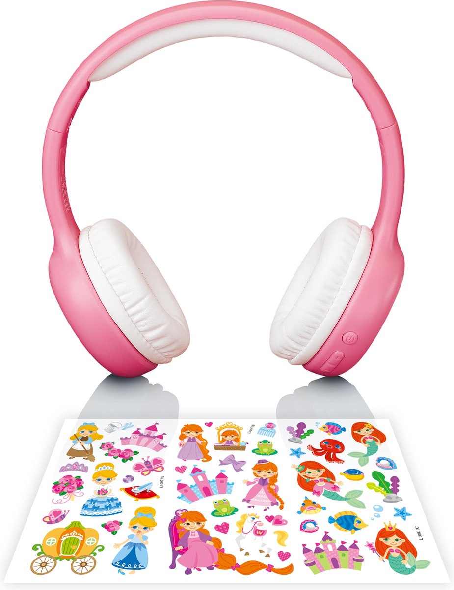 Lenco HPB-110PK - Vouwbare kinder Bluetooth hoofdtelefoon - Pink