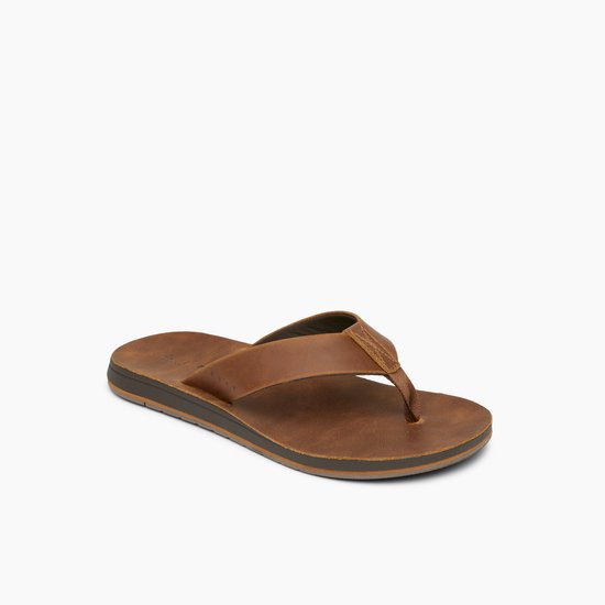 sandalen, sandalen met teenband, bruin, flip-flop, leren