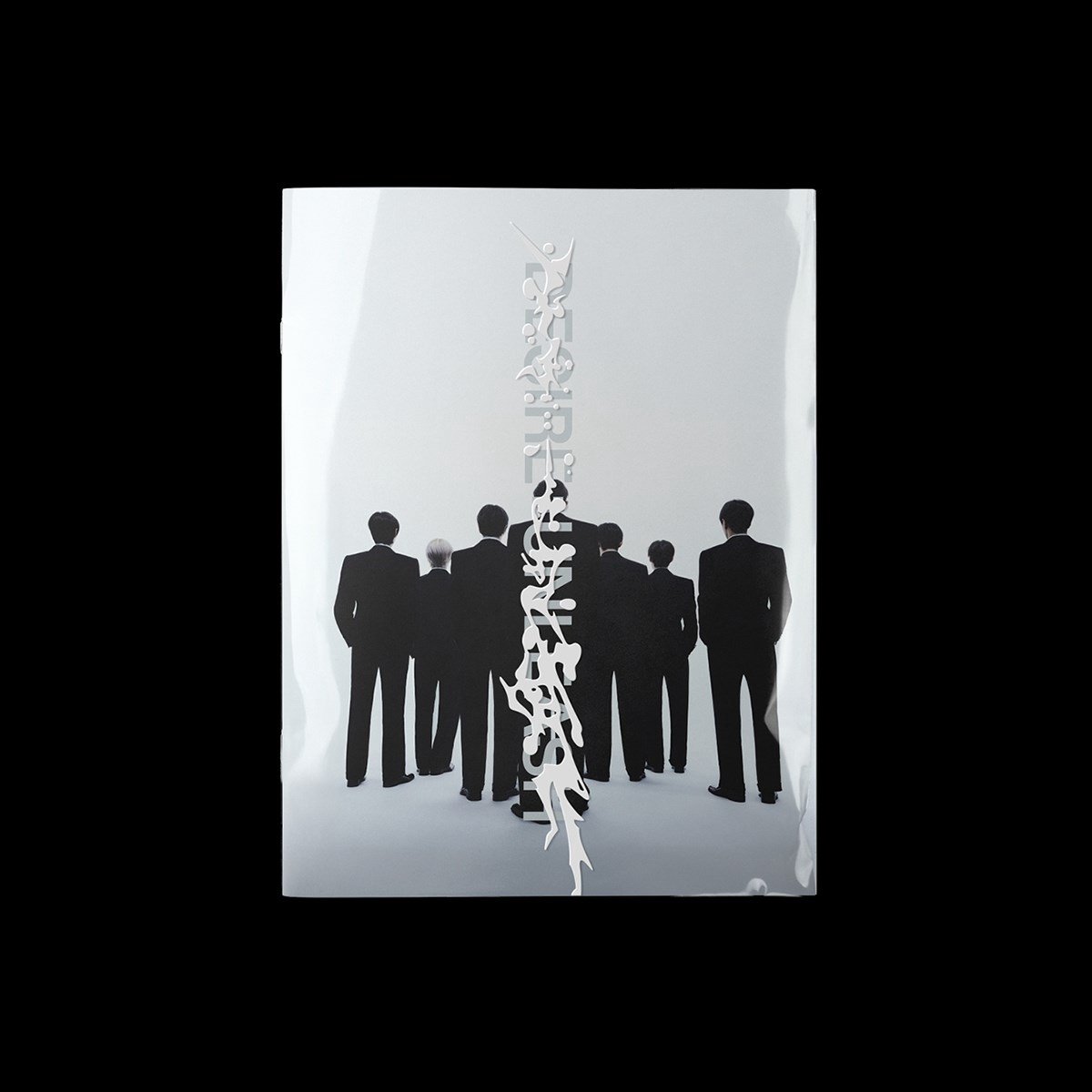 mannequin figurines, groep mensen, zwarte pakken, silhouet, gevouwen papier kunst