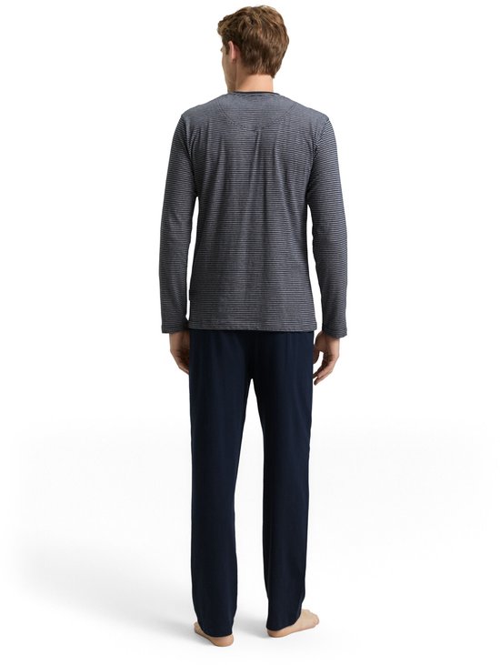 pyjama, langesleeve, gestreept, top, broek