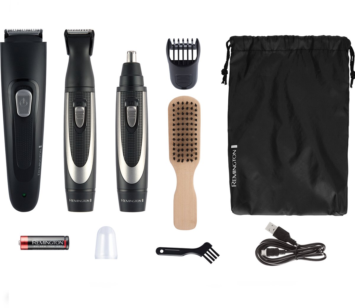 haarschneider, trimmer, set, opzetstukken, borstel