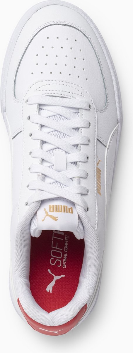 PUMA - maat 44- Caven Unisex Sneakers - White/Gold/High Risk Red