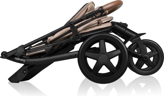 Lionelo Buggy Annet Plus – Lichtgewicht & Inklapbaar – Grote Massieve Wielen met Vering – Inclusief Voetenzak, Klamboe & Bekerhouder – Verstelbare Rugleuning & Voetsteun – Wandelwagen vanaf de geboorte tot 22 kg – Kinderwagen