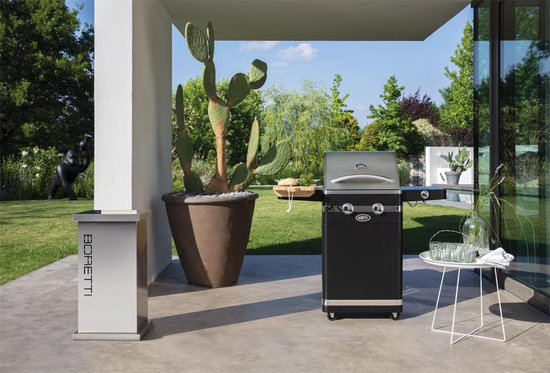 Boretti - Buitenkeuken - Bernini Nero - 2-branders - zwart - gas barbecue