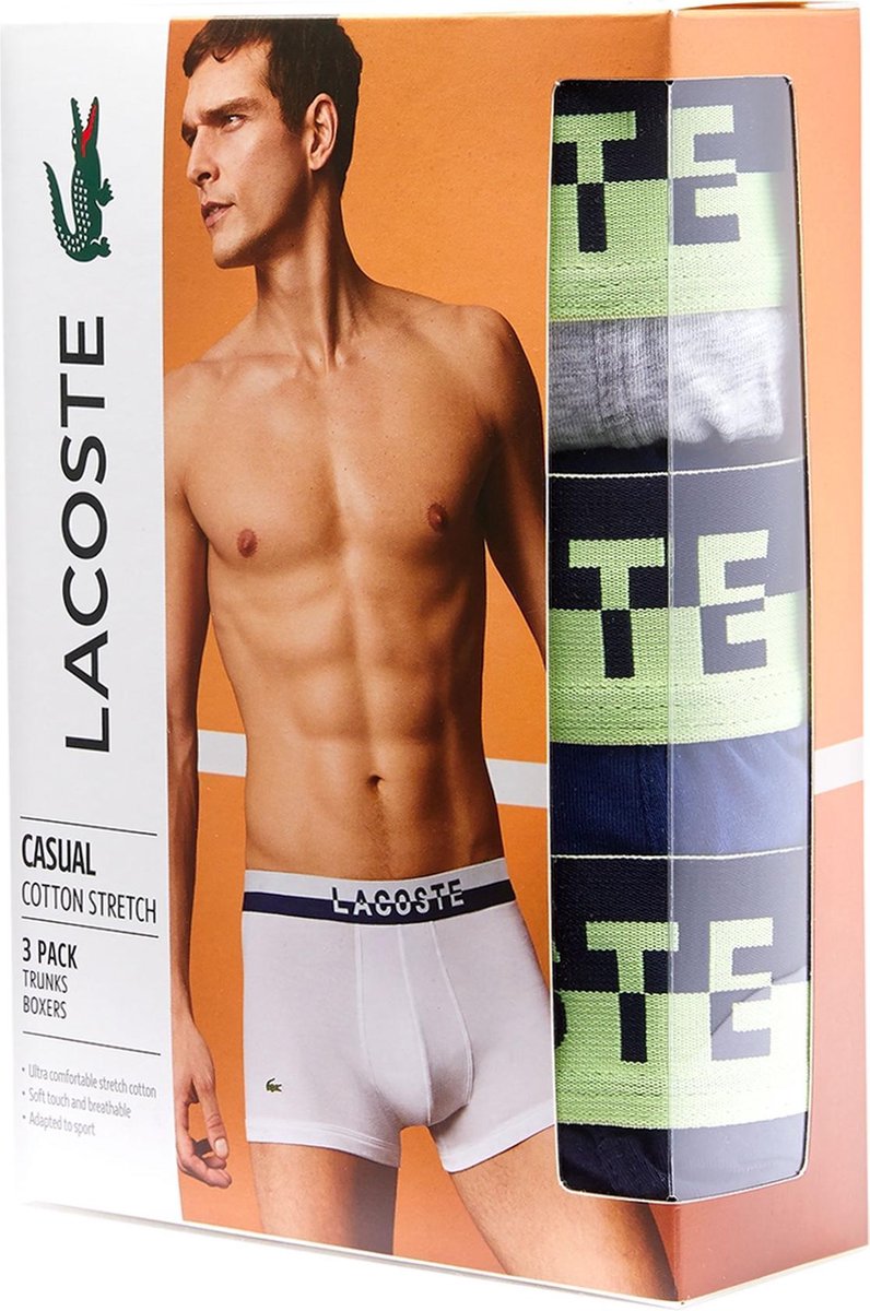 Lacoste Heren 3-pack Trunk - XS - Multi