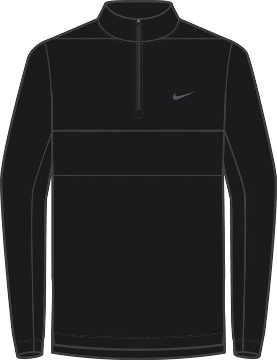 Nike Dry Essential Top Hz Midlayer Heren - Zwart/Zwart/Dark Grey - Maat XXL