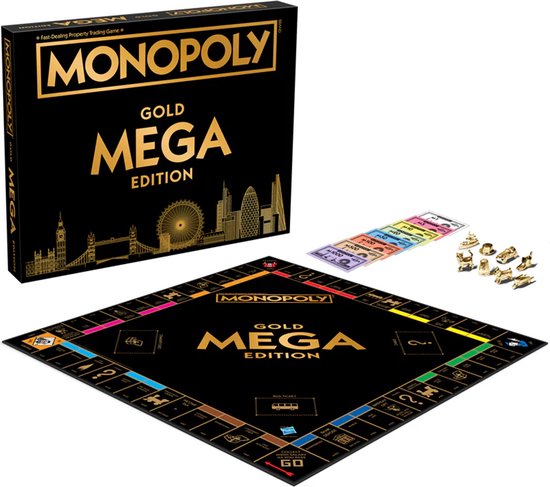 Winning Moves Monopoly - Bordspel - Mega Gold - Engels