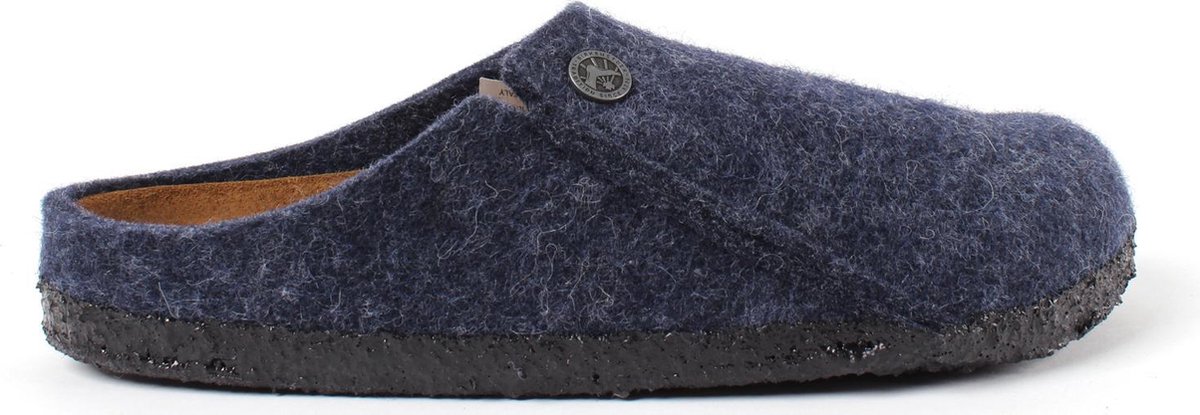 slipper, mocassin, laars, slipper met fleece, donkerblauw