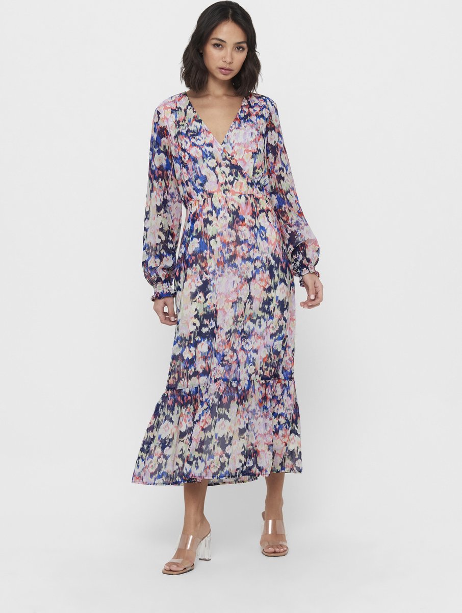 ONLY - Maat S - ONLZOE L/S MIDI DRESS WVN Dames Jurk
