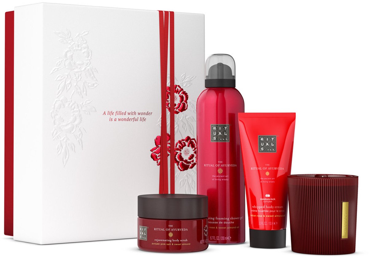 set, lichaam, cadeau, rood, verpakkingen
