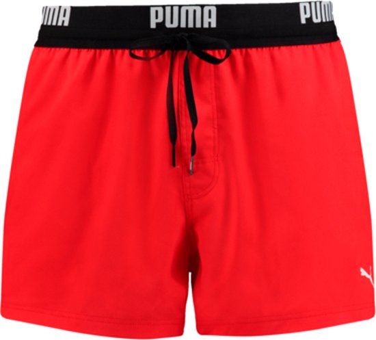 PUMA - Maat L - Swim Logo Short Heren Zwembroek - rood